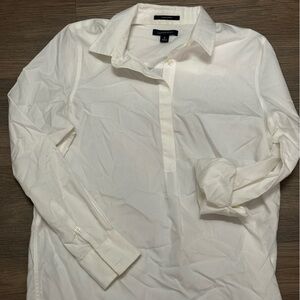 Lands End white collard shirt